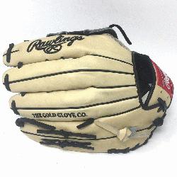 f the Hide 12.75 inch baseball glove. H Web. Open Back. Camel with chocolate brown we