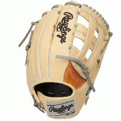 rafted from ultra-premium steer-hide leather, the 2021 Heart of the Hide 12.75-inch outfield 