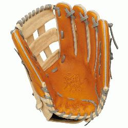crafted from ultra-premium steer-hide leather, the 2021 Heart of the Hide 12.75-inch outfiel