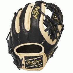 PRO312--2BC-RightHandThrow Rawlings Heart of the Hide Baseball Glove, Black Camel, 11.25 inch, Pro I Web, Right Hand Throw