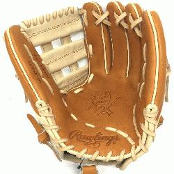 Rawlings Heart of the Hide PRO314 11.5 inch. H Web. Camel and Tan leather. Open Back./