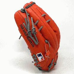 clusive in Rawlings Heart of the Hide Red-Orange leather. 42 pattern