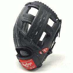  12.25 Inch Black Horween Leather Rawlings Ballgloves.com Exclusive Grey Split Welting RV23 Pat