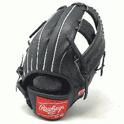  Inch Black Horween Leather Rawlings Ballgloves.com Exclusive Grey Split Welting RV23 Pattern Ope