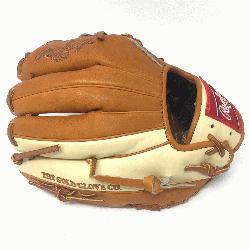 ings Heart of the Hide Camel and Tan 11.5 inch baseball glove. TT2 pattern, index finger pad, open 