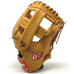 cted from Rawlings world-renowned Heart of the Hide steer leather and mesh back.&