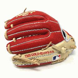 O934-2CS I WEB Camel Scarlet Baseball Glove is a premium glove from the renowned Rawl