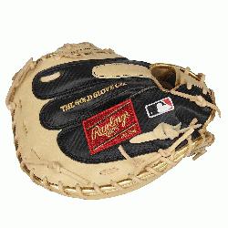 e Rawlings 34-inch Camel and Black Catchers Mitt is a high-quality and dur