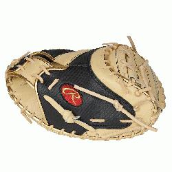 34-inch Camel and Black Catchers Mitt is a high-quality and durabl