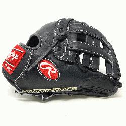   Comfortable black Horween H Web infield glove in this winter Horween collecti