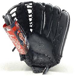 llgloves.com exclusive PRO12TCB in black Horween Leather. The Rawlings Heart of 