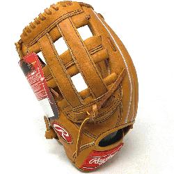 most popular outfield pattern in classic Horween Tan Leather.  12.75 Inch H W