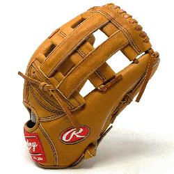 Rawlings most popular outfield pattern in classic Horween Tan Leather.  