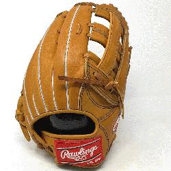 Rawlings most popular outfield pattern in classic Horween Tan Leather.  12.75 Inch H W