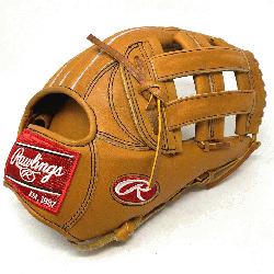  most popular outfield pattern in classic Horween Tan Leather.  12.75 Inch H 