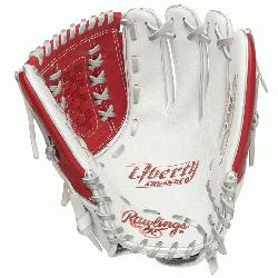 iberty Advanced Color Series 12.5 inch fastpitch softball glove is made for players loo