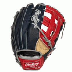 Rawlings 12 3/4-Inch RA13 Pattern Pro H™ Web Baseball Glove - Camel/Navy Colo