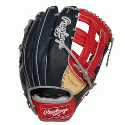 wlings 12 3/4-Inch RA13 Pattern Pro H™ Web Baseball Glove - Camel/Navy Colorway 