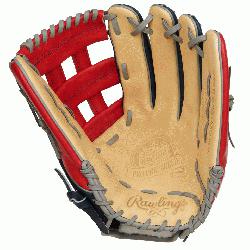  Rawlings 12 3/4-Inch RA13 Pattern Pro H™ Web Baseball Glove - Camel/Navy Colorway - Ron