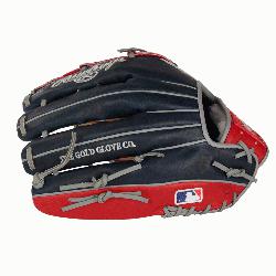  Rawlings 12 3/4-Inch RA13 Pattern Pro H™ Web Baseball Glove - Camel/Navy Colorway - Ronald