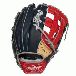 lings 12 3/4-Inch RA13 Pattern Pro H™ Web Baseball Glove - Camel/Navy Colorway -