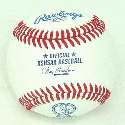 icial Baseballs with KSHSAA Kansas Baseball NFHS stamp. 