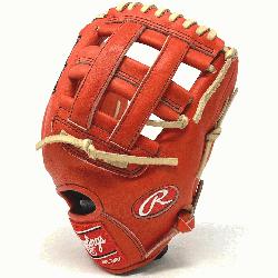 of the Red/Orange leather in 12 inch 200 Pattern H Web. 12 Inch 200 Pattern H Web Rolled Welt 