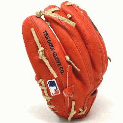 Rawlings Heart of the Red/Orange leather in 12 inch 200 Pattern H Web. 12 Inch 200 Pa