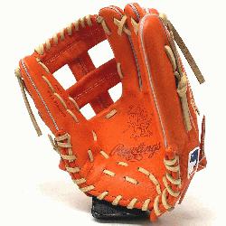 1.5 TT2 pattern baseball glove in red/orange Heart of the Hide Lea