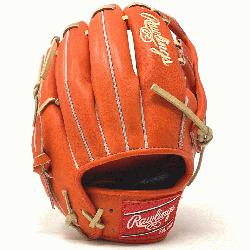  popular 11.5 TT2 pattern baseball glove in red/orange Heart of the Hide Leather. Single Post W