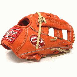  11.5 TT2 pattern baseball glove in red/orange Heart of the Hide Leather. Single Post Web 11.