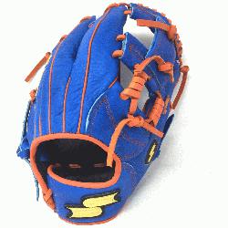 ll Glove Colorway: Blue | Orange Conventional Open Back Dimple Sensor Techn