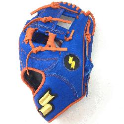 aseball Glove Colorway: Blue | Orange Conventional Open Back Dimple Se