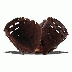 s First Base Model Single Bar Web Antique Tobacco Tanned Steerhide Leather Adj