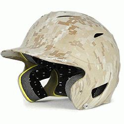  Batting Helmet Matte Finish (Camo) : Under Armour Protective UABH110MC Youth Military