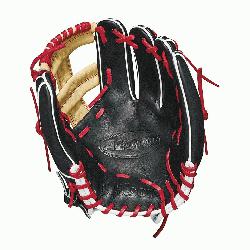 ss web with Baseball stitch New pattern featuring gap welting Black, blonde and Red Pro