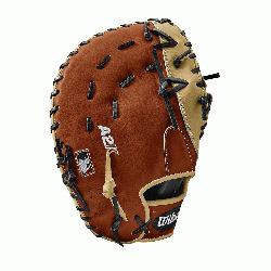 first base model, double horizontal bar web Copper, blonde and black Pro Stock Select