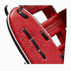 b - game WTA2KRB18MB50GM for Mookie bets Red, black and White Pro Stock Select leather, chos