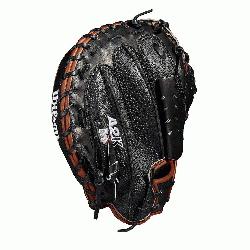 Catchers model; half moon web Black SuperSkin, twice as strong as reg