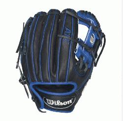 5 Royal Blue Accents - 11.5 Wilson A1K DP15 Blue Accents Infield Baseball GloveA1K