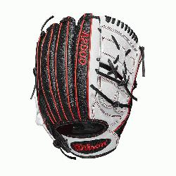 2.25 pitchers glove 2-piece web Black SuperSkin, 