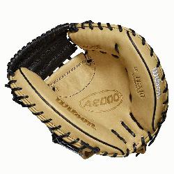 half moon web Extended palm MLB most popular catchers mitt pattern Blonde/Black Pro Stock le