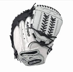  Wilson A2000 CM34 White Super Skin 34 Fastpitch Catchers MittA2000 CM34 