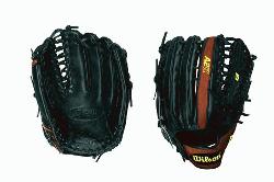 6 12.75 Outfield Six Finger Web 2x Palm Open Back Baseball Glove