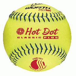 e Stitch Color. Official Ball of USSSA. Yellow ProTac synthetic leather for increased durability. H