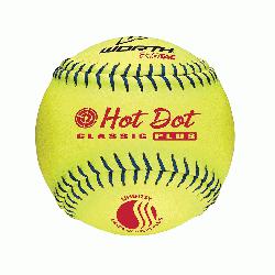 Blue Stitch Color. Official Ball of USSSA. Yellow P