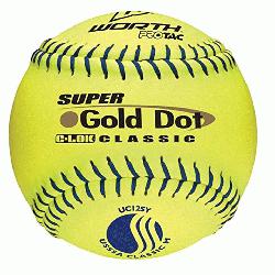  12 Classic M softballs have blue stitching and are approved for play in the USSSA. W