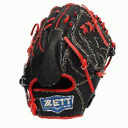 Pro Model 12 inch Black Wing Tip Pitcher Glove ZETT Pro Model Baseball Glove Series is desig