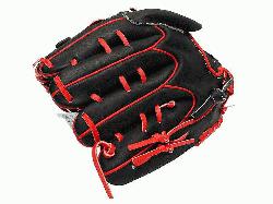 del 12 inch Black Wing Tip Pitcher Glove ZETT Pro Mode