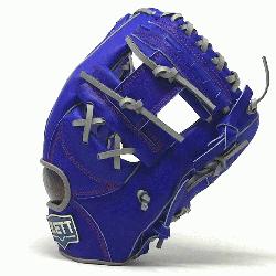  Pro Model 12 inch Royal/Grey Wide Pocket Infielder Glove ZETT Pro Model Baseb